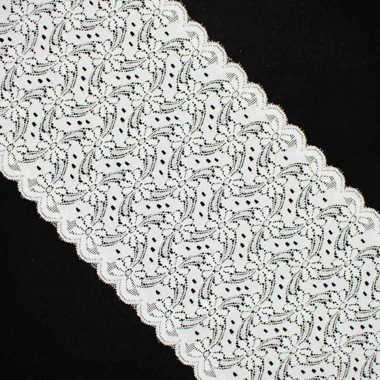 Floral Stretch Raschel Lace Trim 150mm