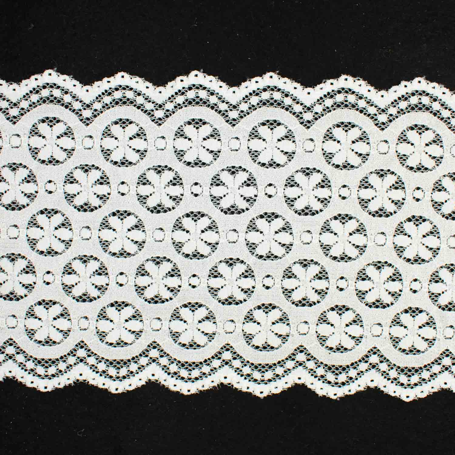 Floral Stretch Raschel Lace Trim 150mm