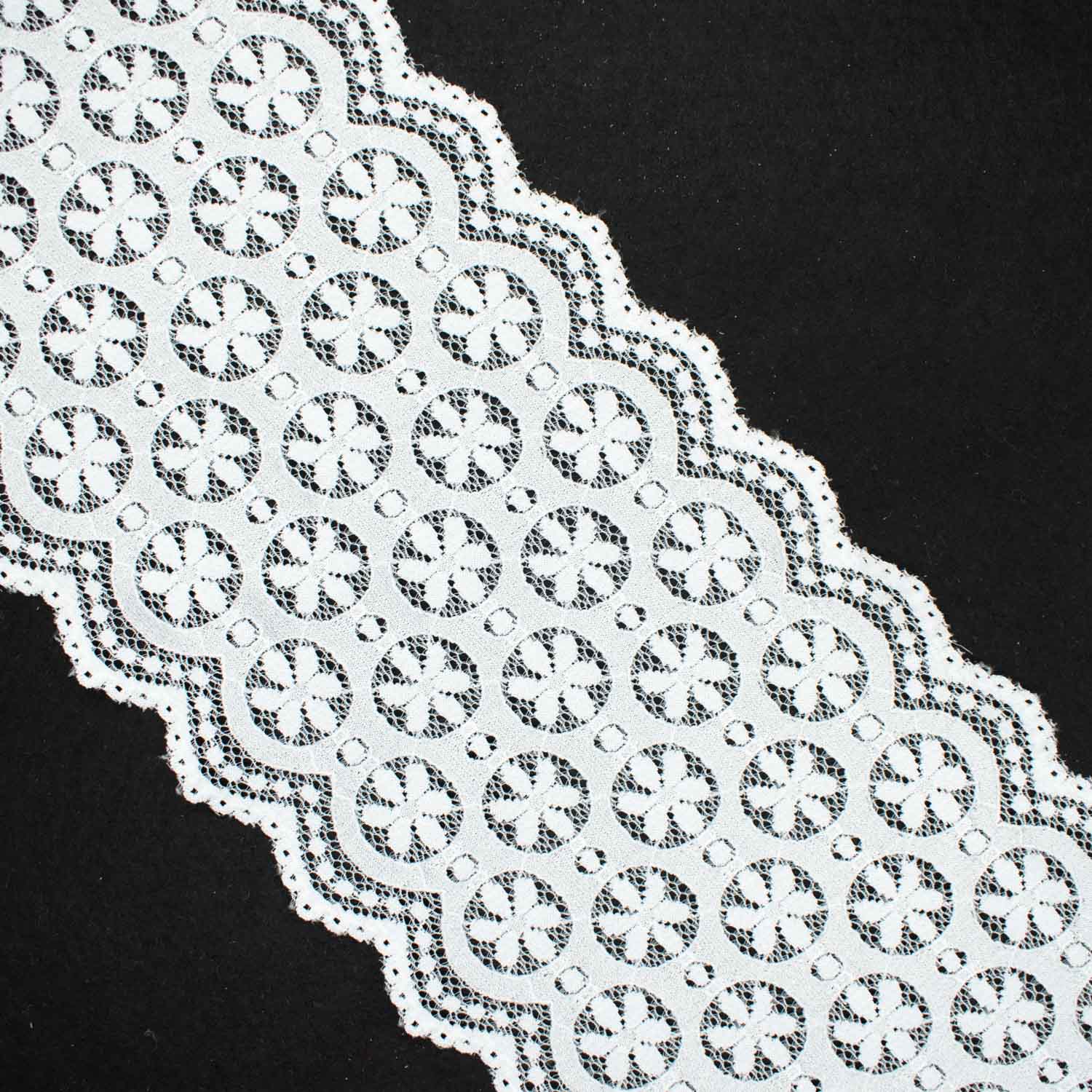 Floral Stretch Raschel Lace Trim 150mm