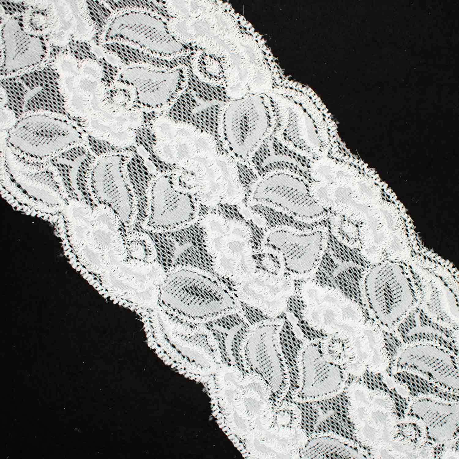 Floral Stretch Raschel Lace Trim 150mm