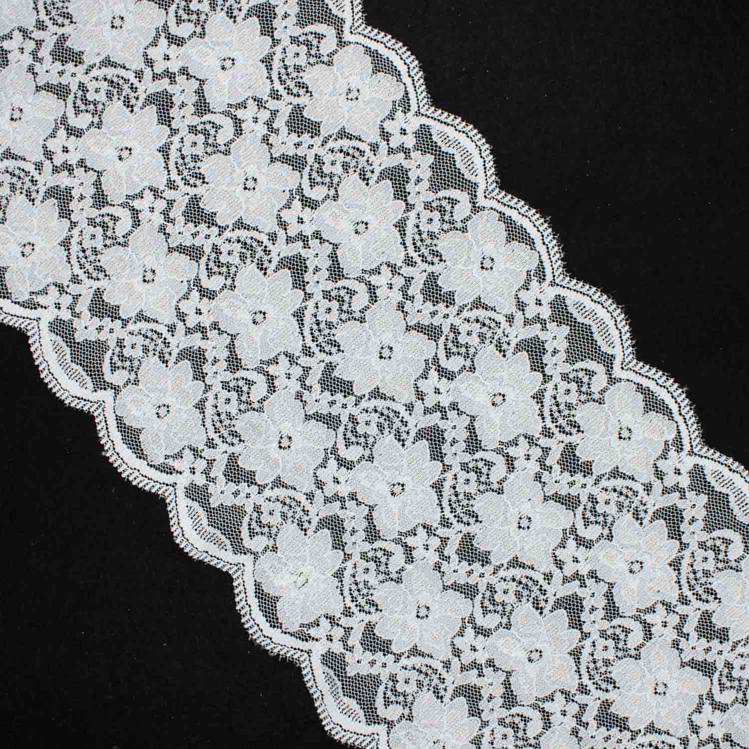 Floral Stretch Raschel Lace Trim 150mm