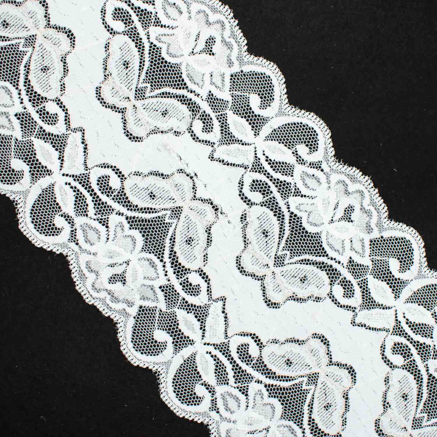 Floral Stretch Raschel Lace Trim 150mm