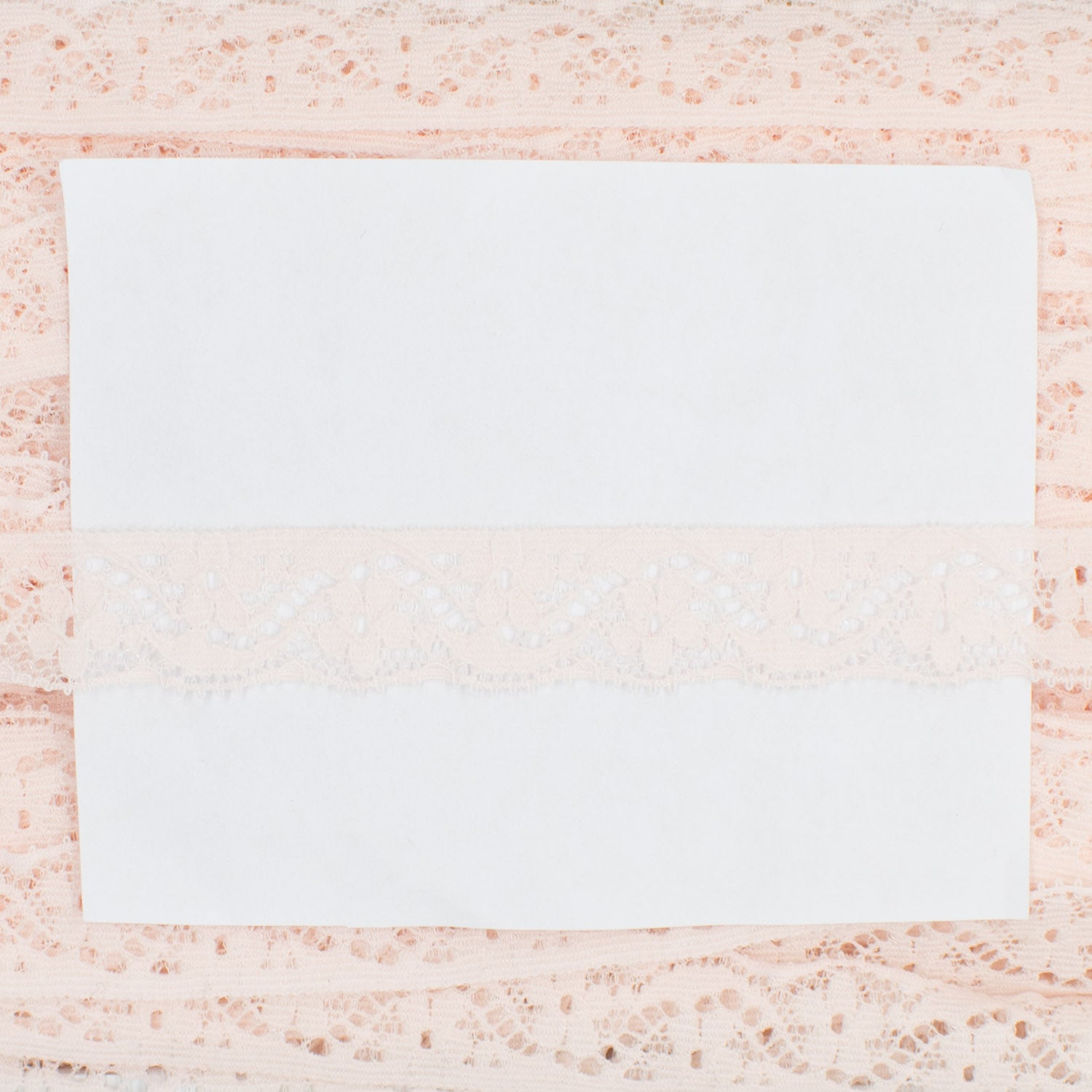 Peach Stretch Raschel Lace Trim 20mm