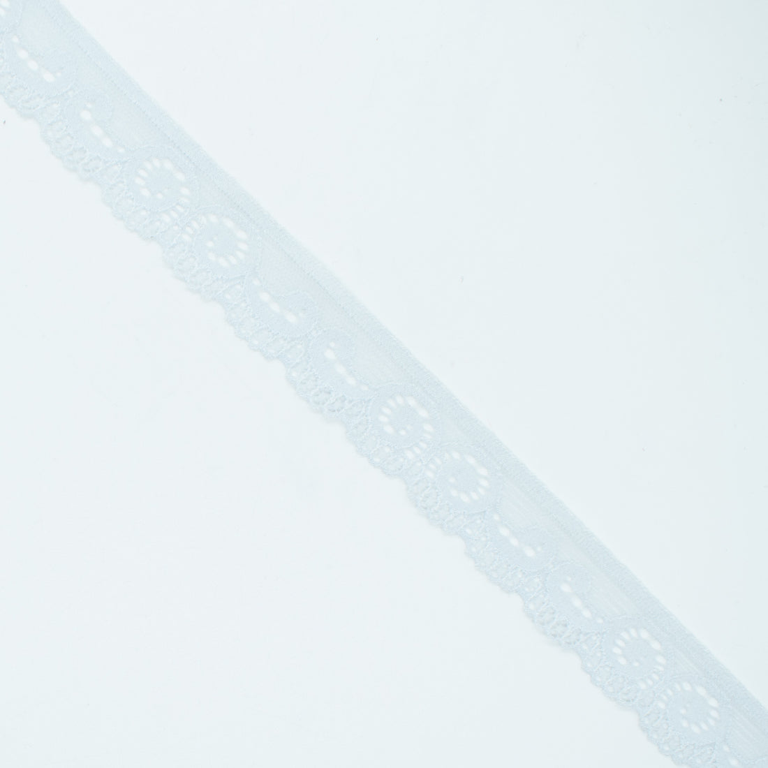 Baby Blue Stretch Raschel Lace Trim 20mm