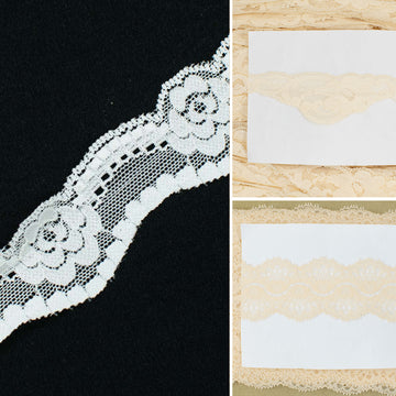 Scalloped Stretch Lace Trim 35mm