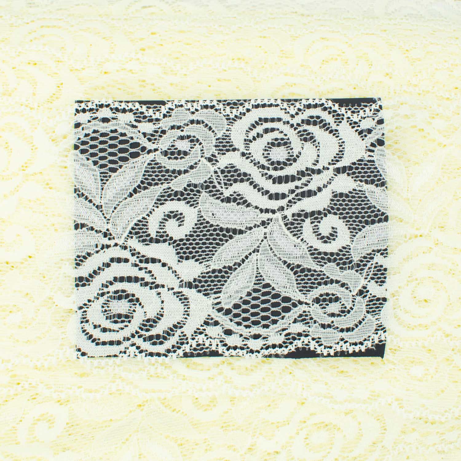 Rose & Leaves Stretch Lace Trim 8CM