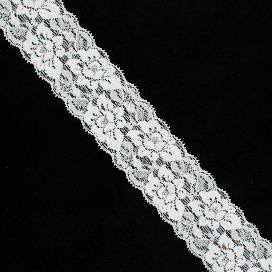 Floral Stretch Lace Trim 40mm