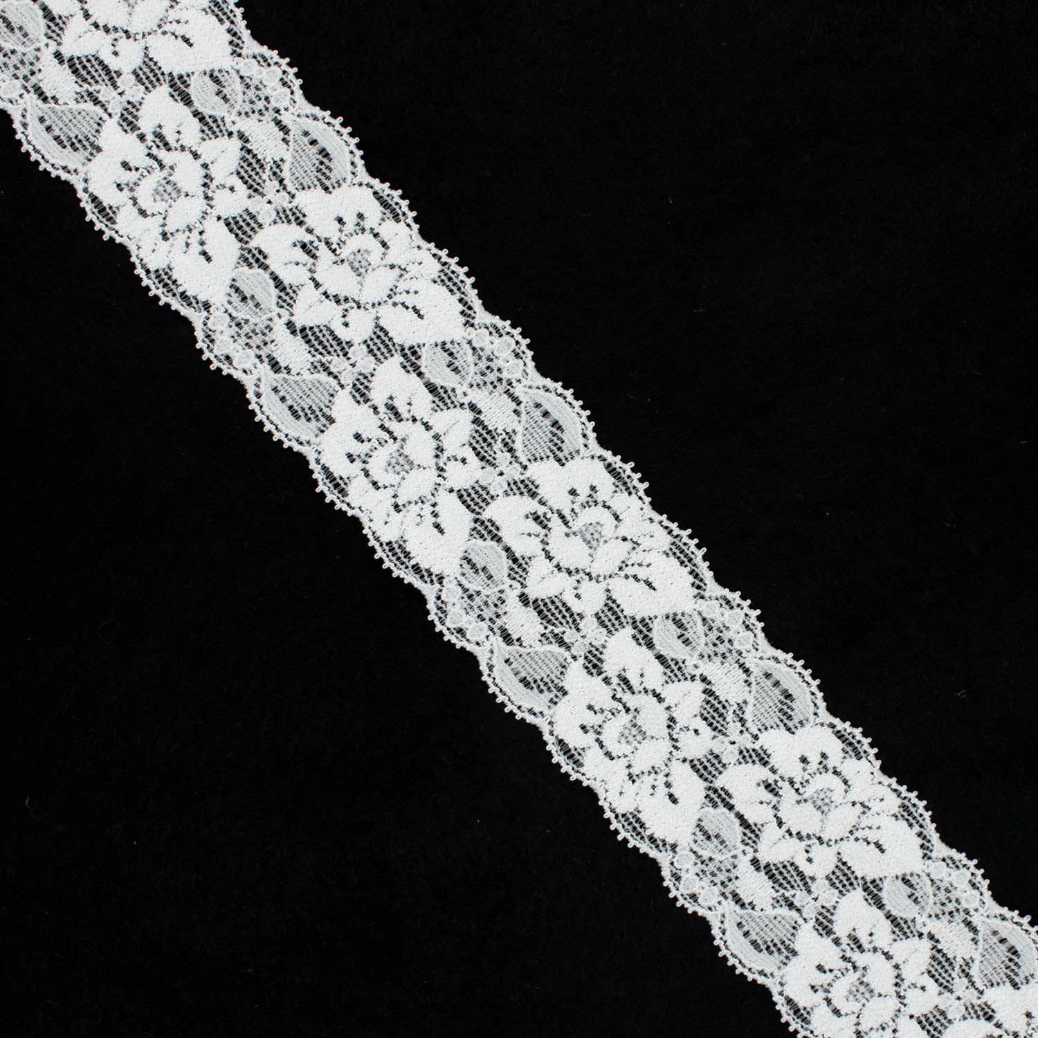 Floral Stretch Lace Trim 40mm