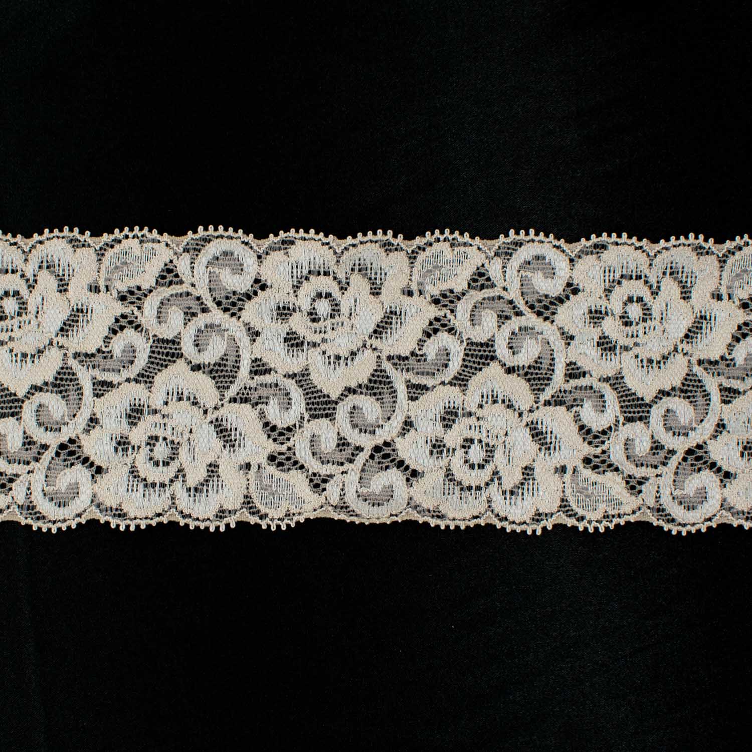 Stretch Raschel Lace Trim 60mm