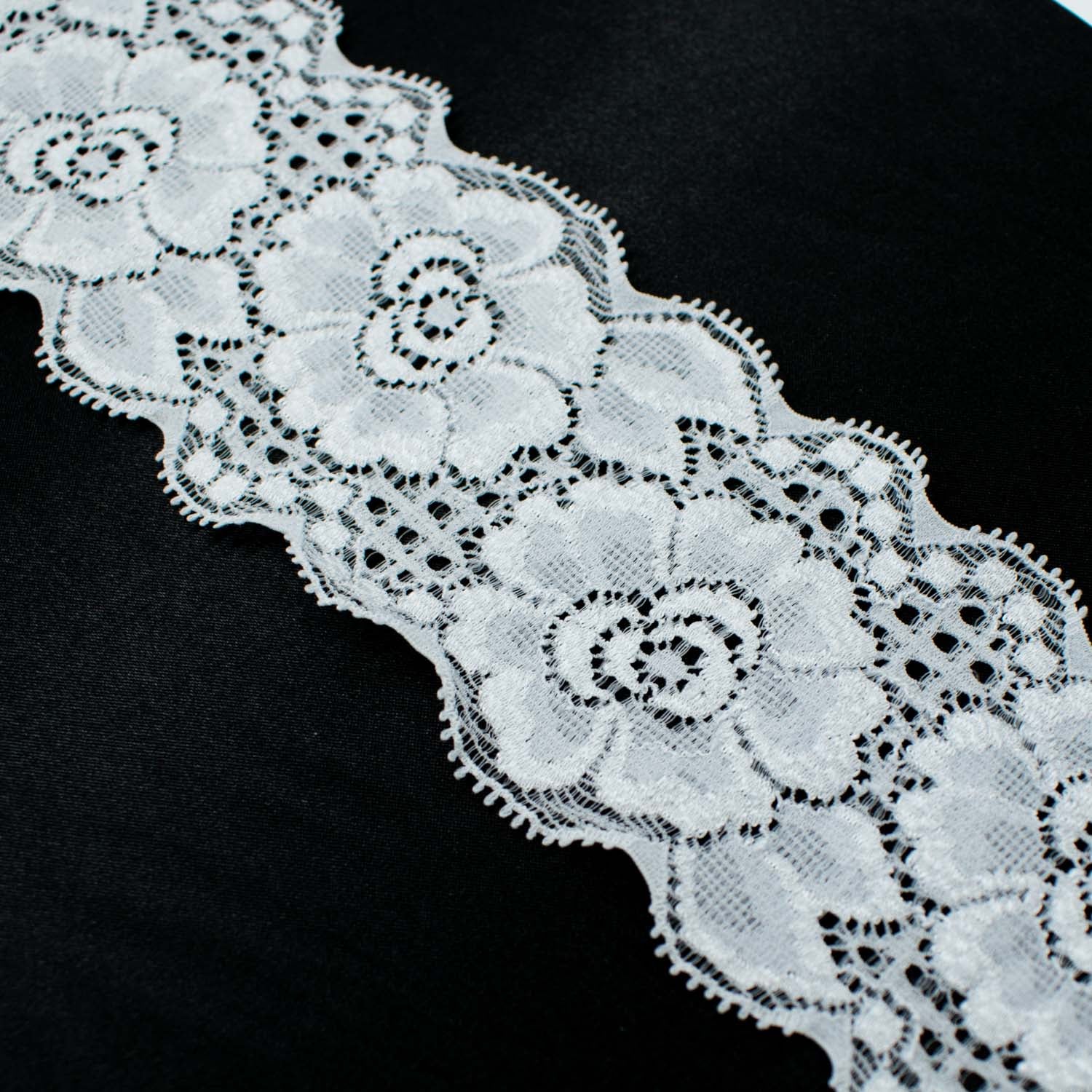 Stretch Raschel Lace Trim 60mm