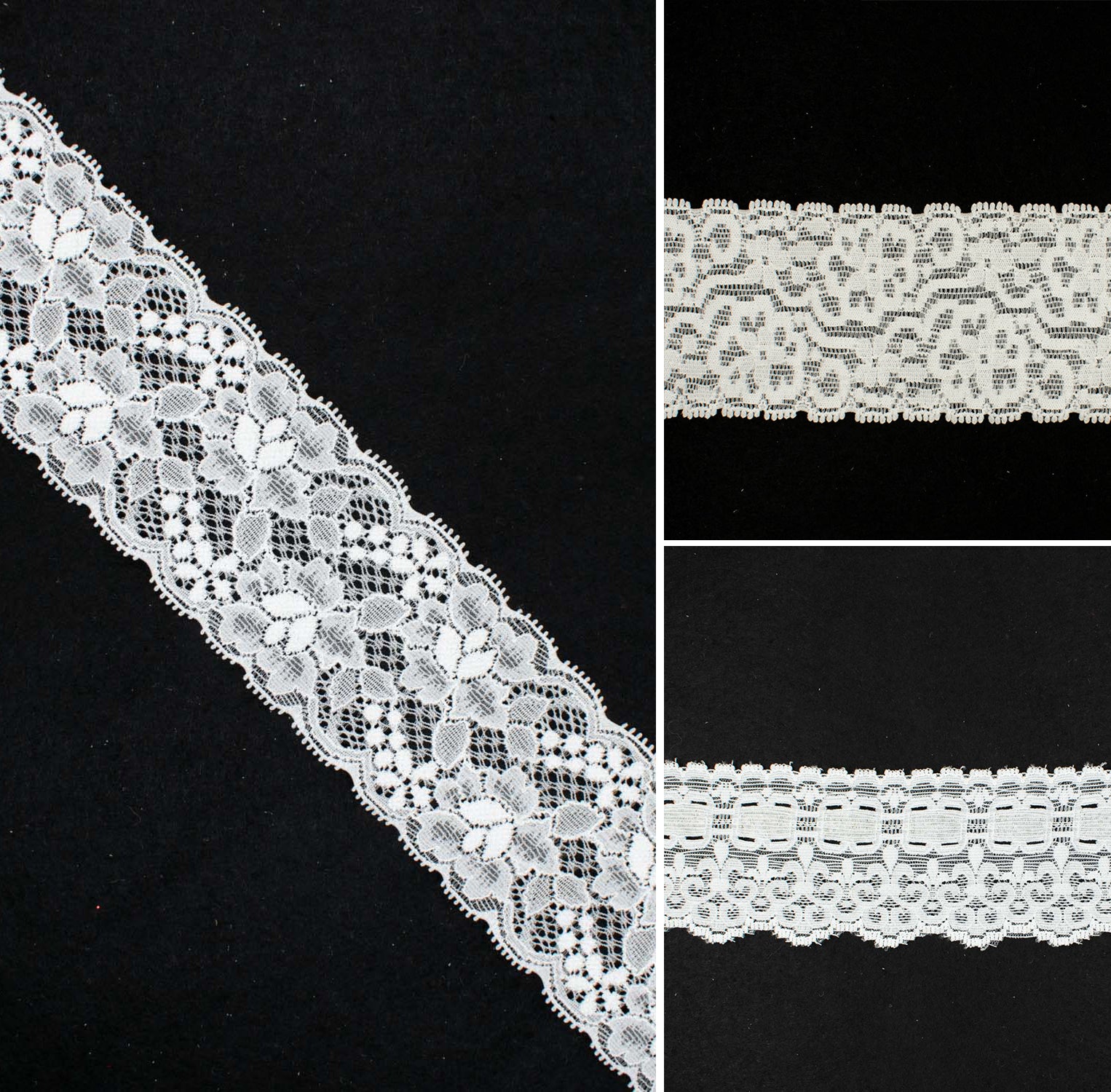 Stretch Raschel Lace Trim 60mm