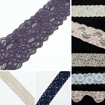 Stretch Raschel Lace Trim 60mm