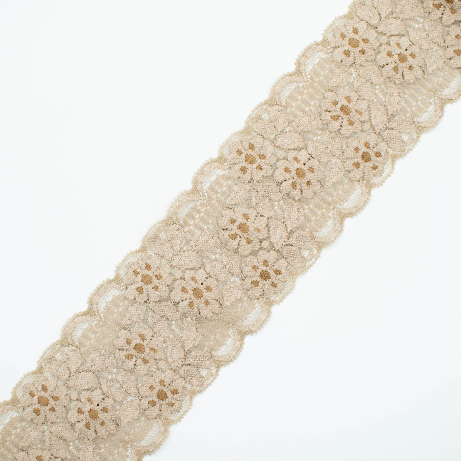 Floral Bloom Stretch Raschel Lace Trim 70mm