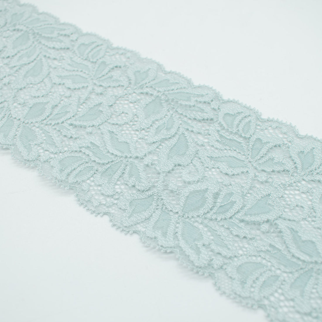 Stretch Raschel Lace Trim 85mm Light Blue