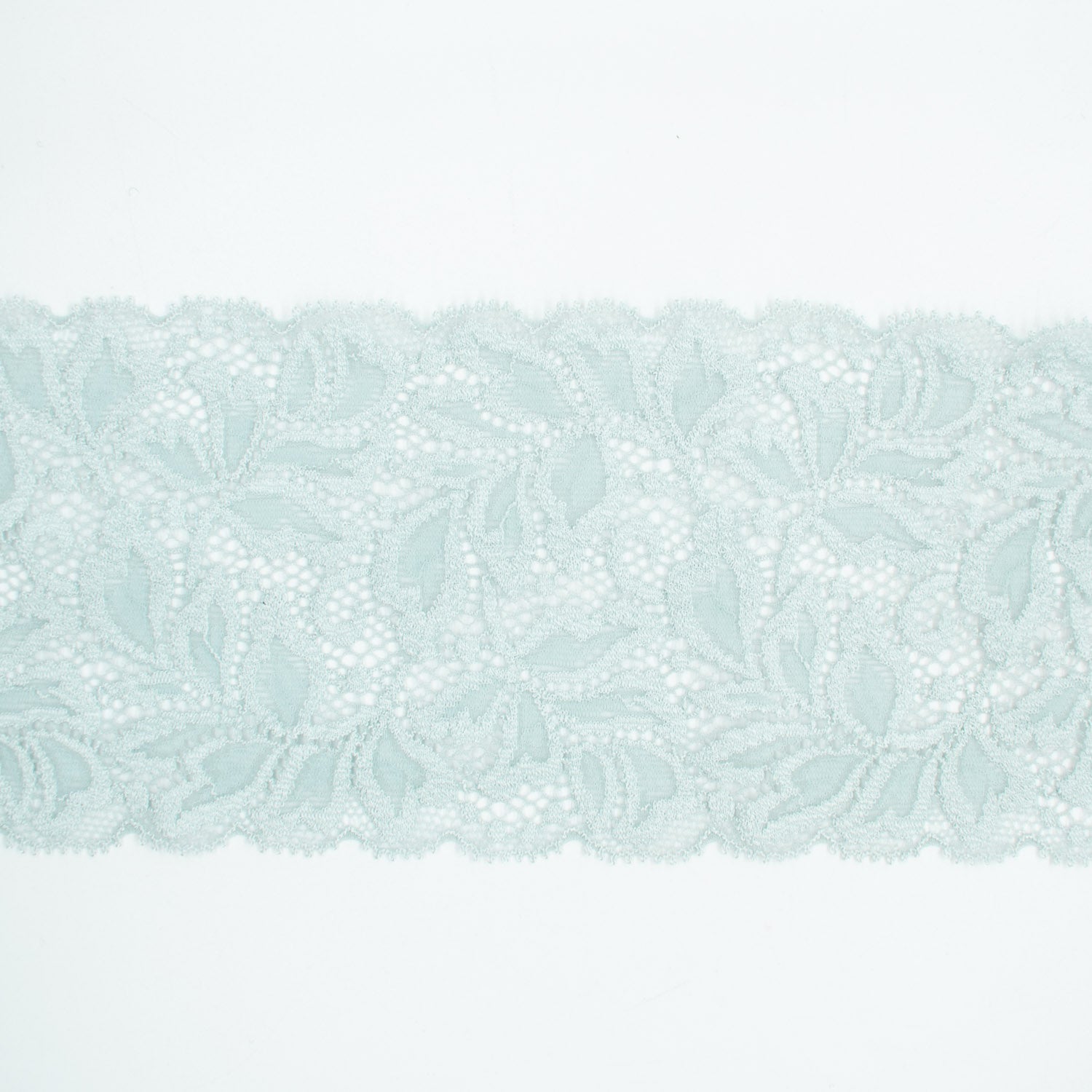 Stretch Raschel Lace Trim 85mm Light Blue