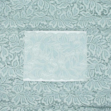 Stretch Raschel Lace Trim 85mm Light Blue