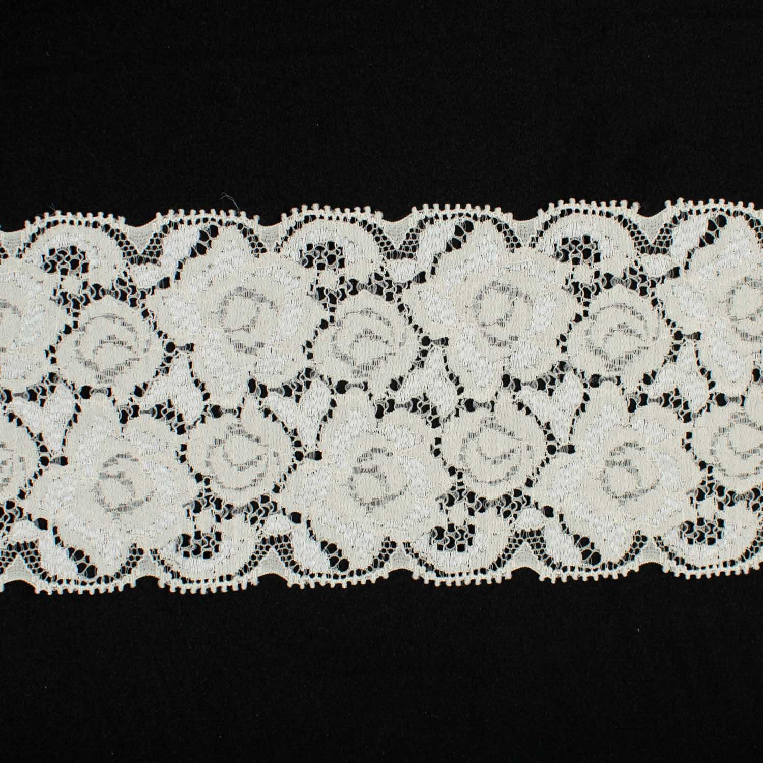 Flower Stretch Raschel Lace Trim 8cm