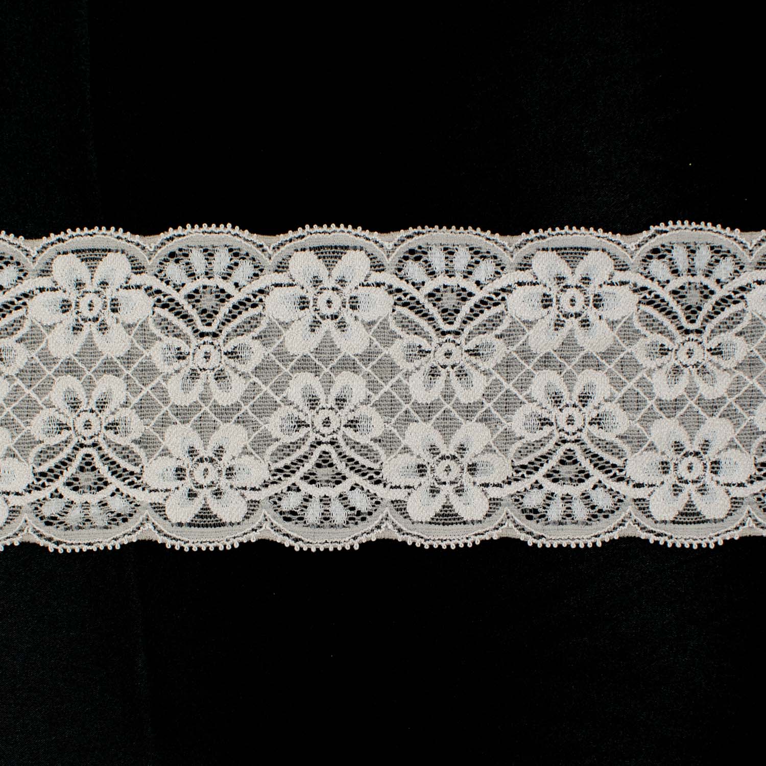 Flower Stretch Raschel Lace Trim 8cm