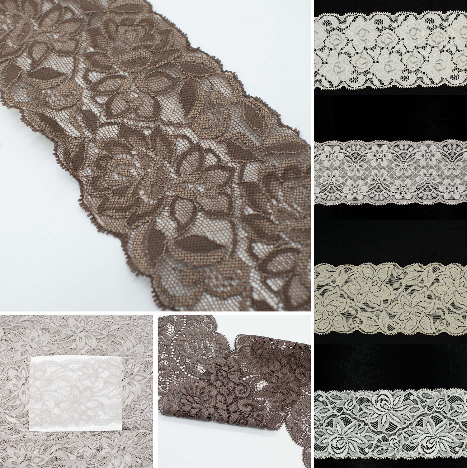 Flower Stretch Raschel Lace Trim 8cm