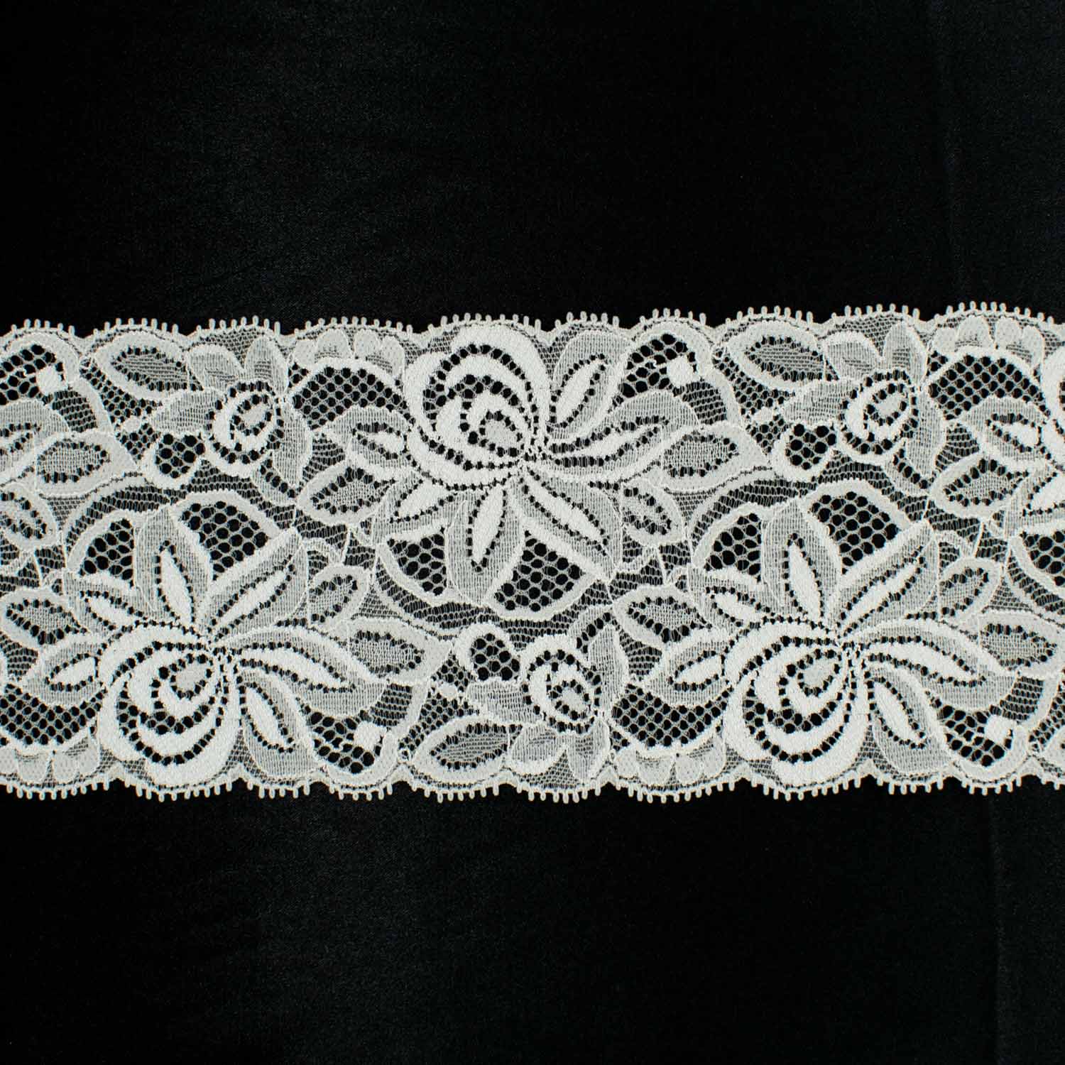 Flower Stretch Raschel Lace Trim 8cm