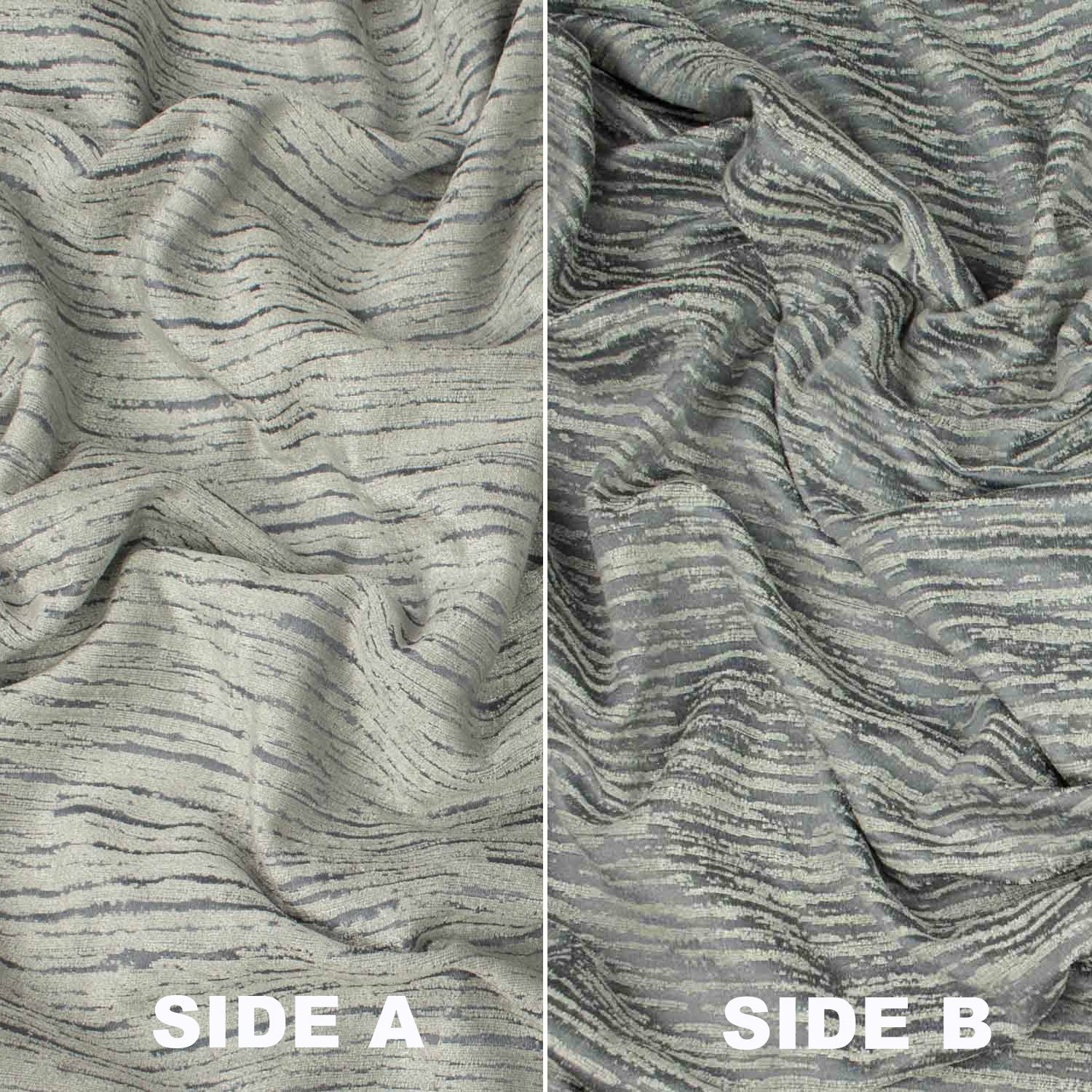 Stripe Look Chenille Curtaining/Upholster Reversible Velvet