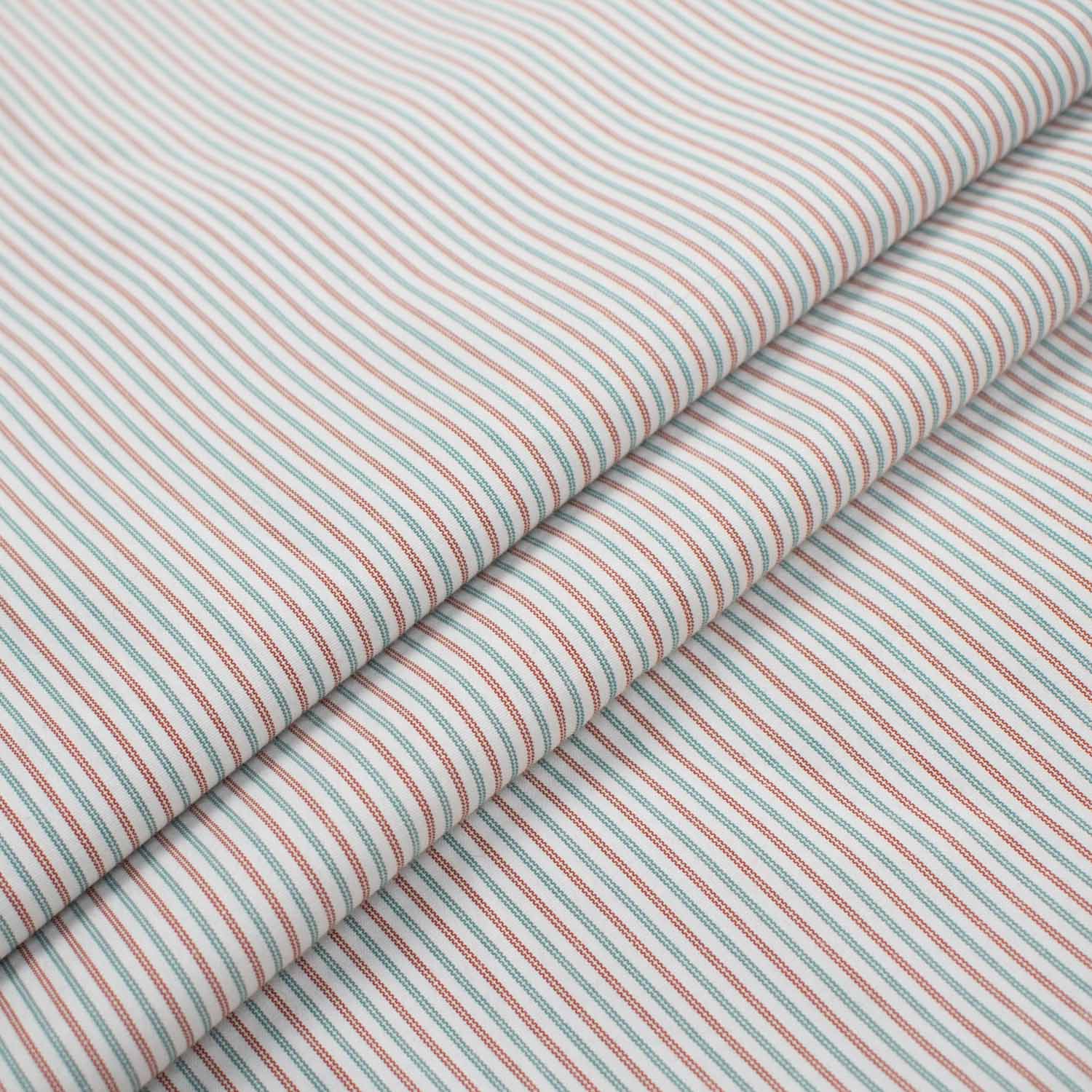 Stripe Shirting Design-48 Teal Maroon