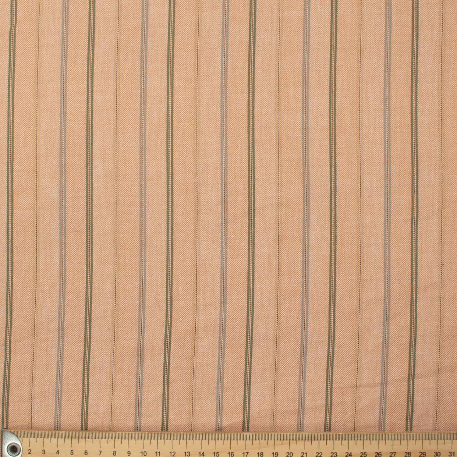 Stripe Shirting 120cm Design-1 Green & Orange