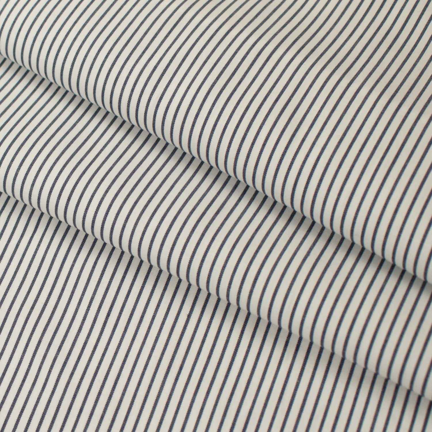 Stripe Shirting 120cm Design-4 Navy