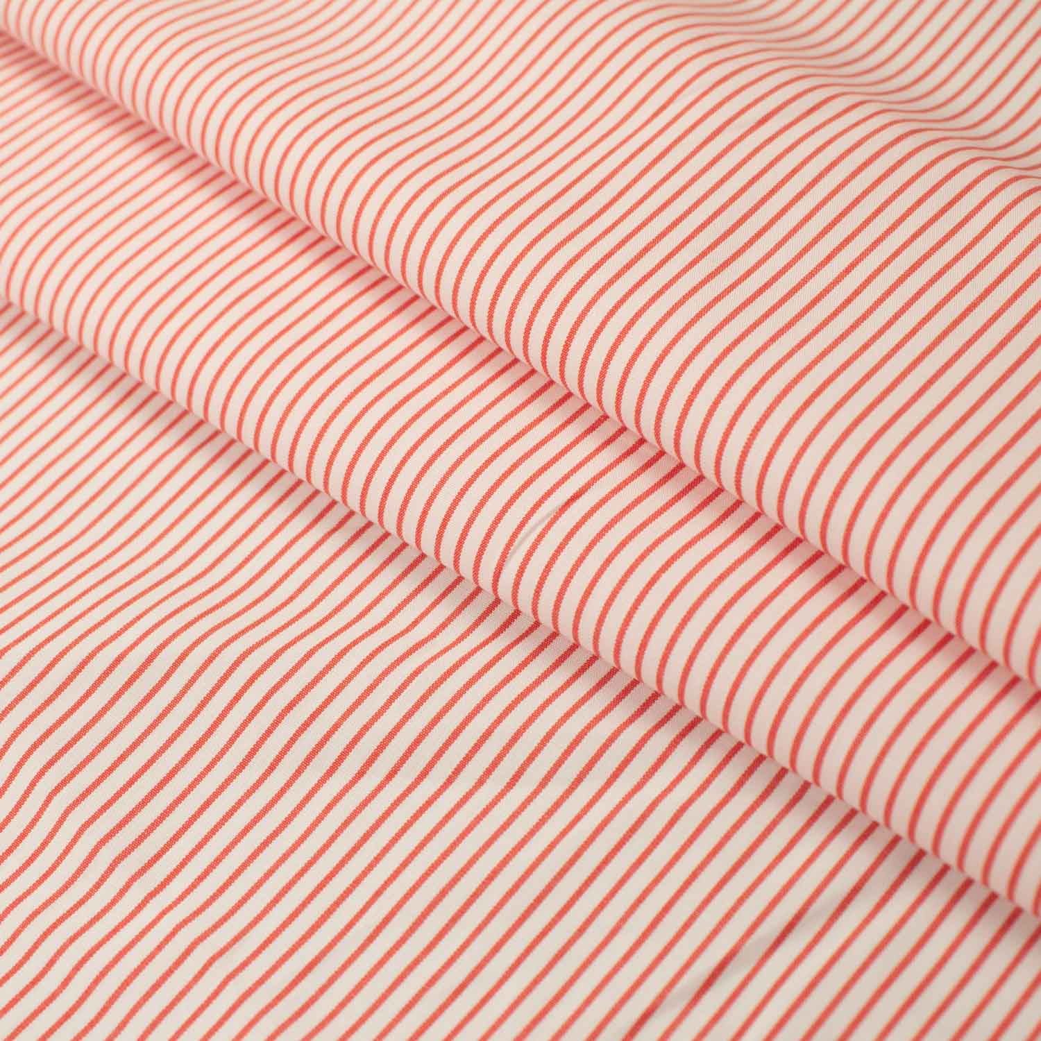 Stripe Shirting 120cm Design-6 Red