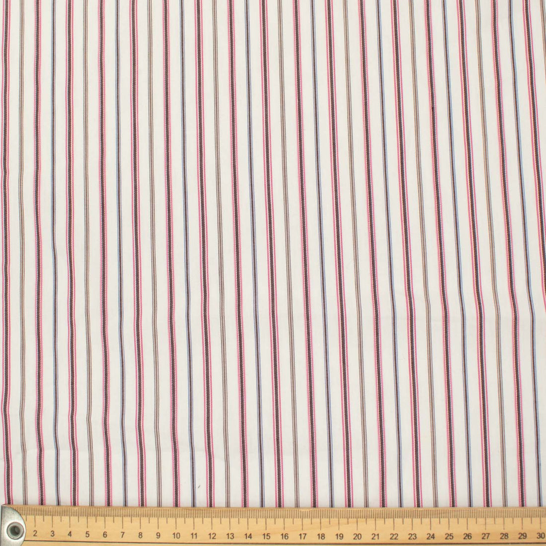 Stripe Shirting 150cm Design-1 Pink & Brown