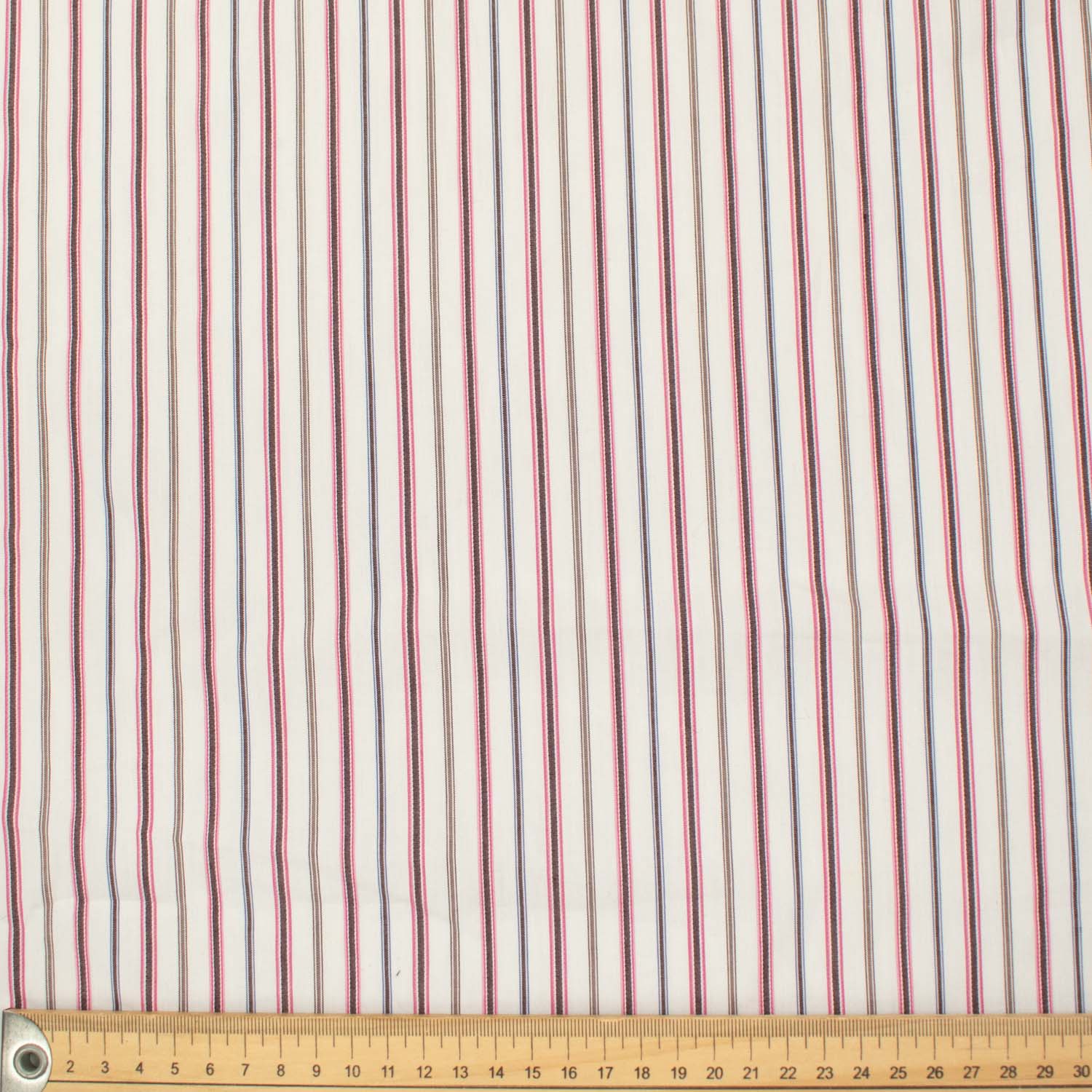 Stripe Shirting 150cm Design-1 Pink & Brown