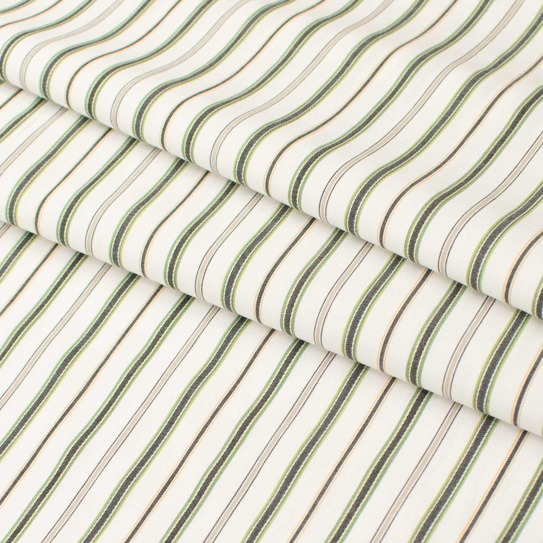 Stripe Shirting 150cm Design-4 Green & Brown