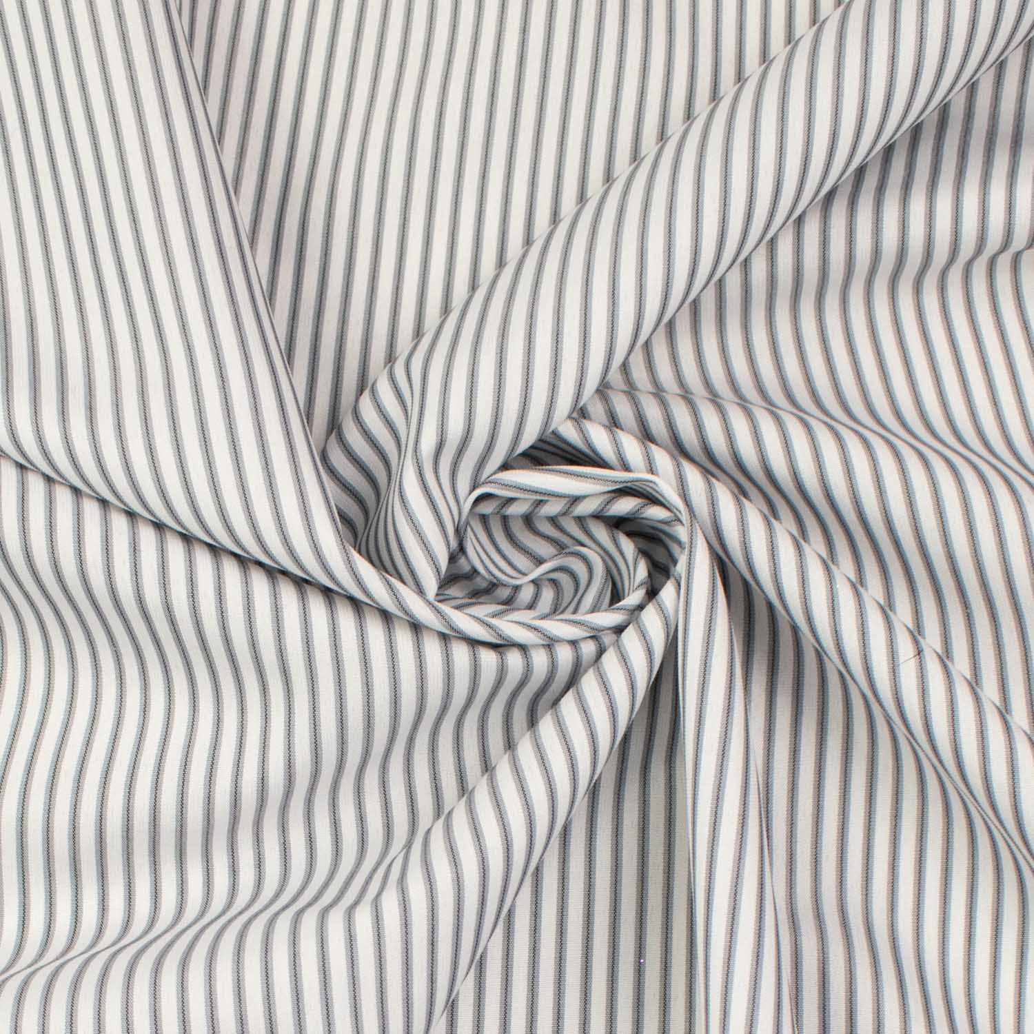 Stripe Shirting 150cm Design-8 Silver