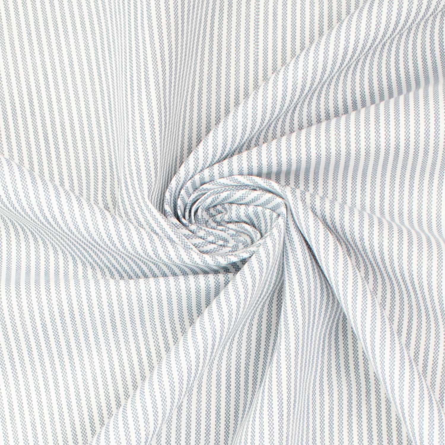 Stripe Shirting 150cm Design-11 Light Silver