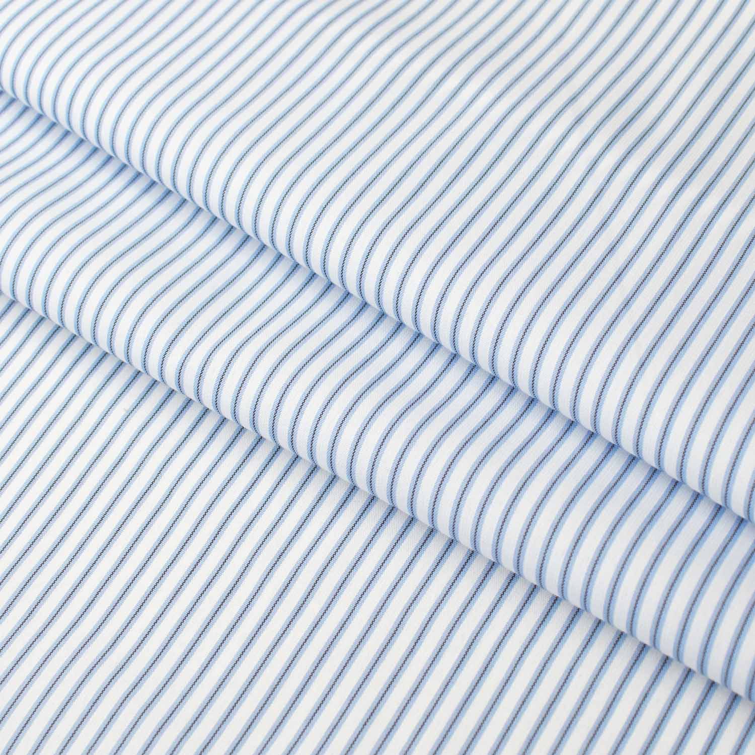Stripe Shirting 150cm Design-12 Sky Blue