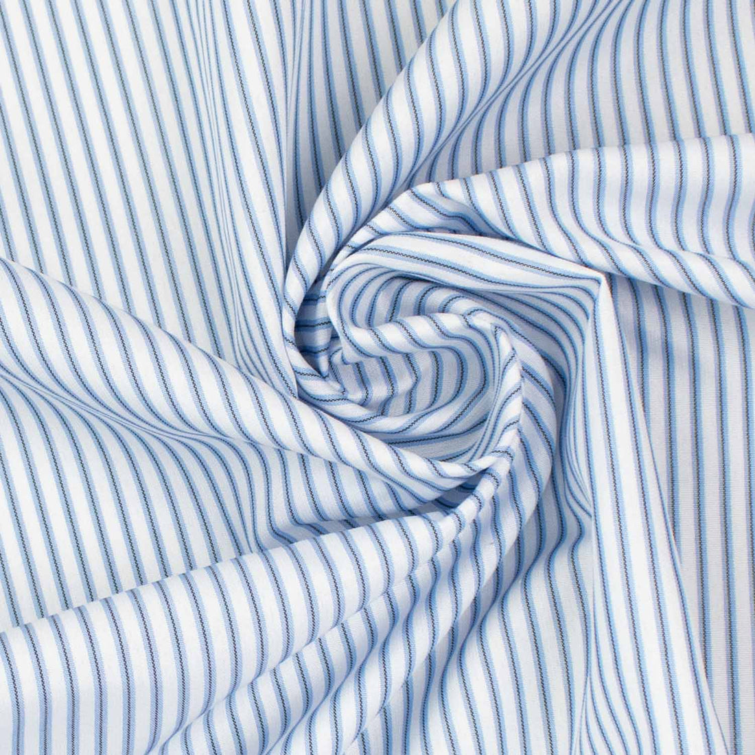 Stripe Shirting 150cm Design-12 Sky Blue