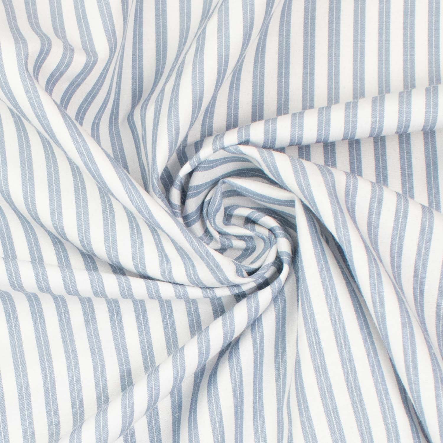 Stripe Shirting 150cm Design-13 Light Blue