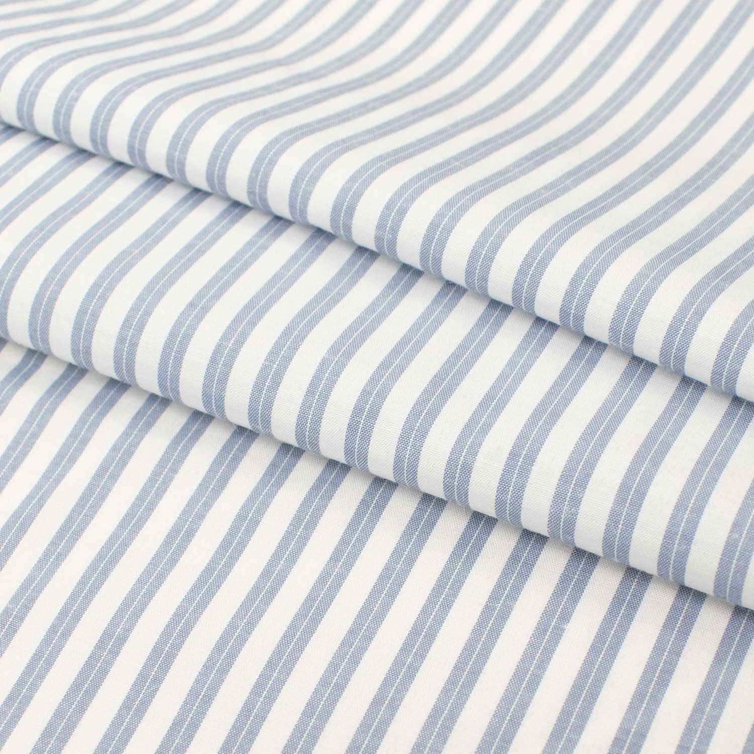 Stripe Shirting 150cm Design-13 Light Blue