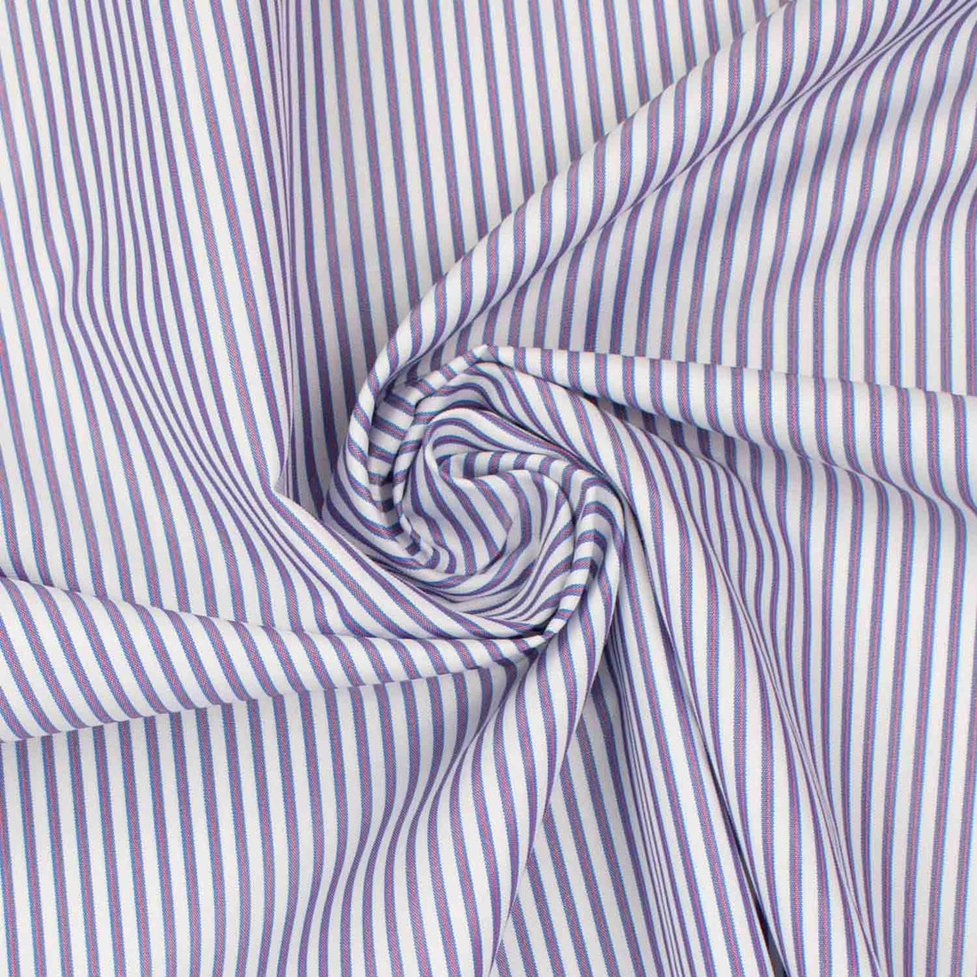 Stripe Shirting 150cm Design-14 Red & Roayl