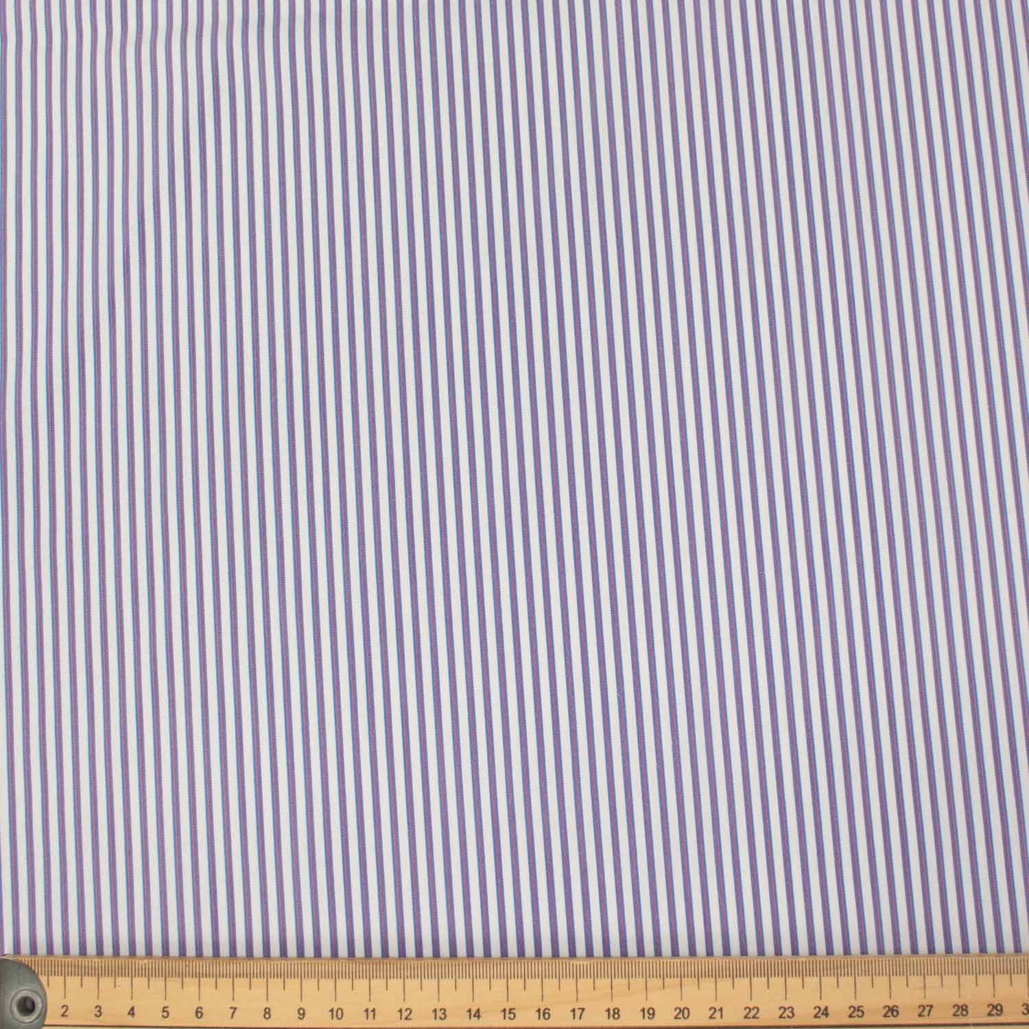 Stripe Shirting 150cm Design-14 Red & Roayl