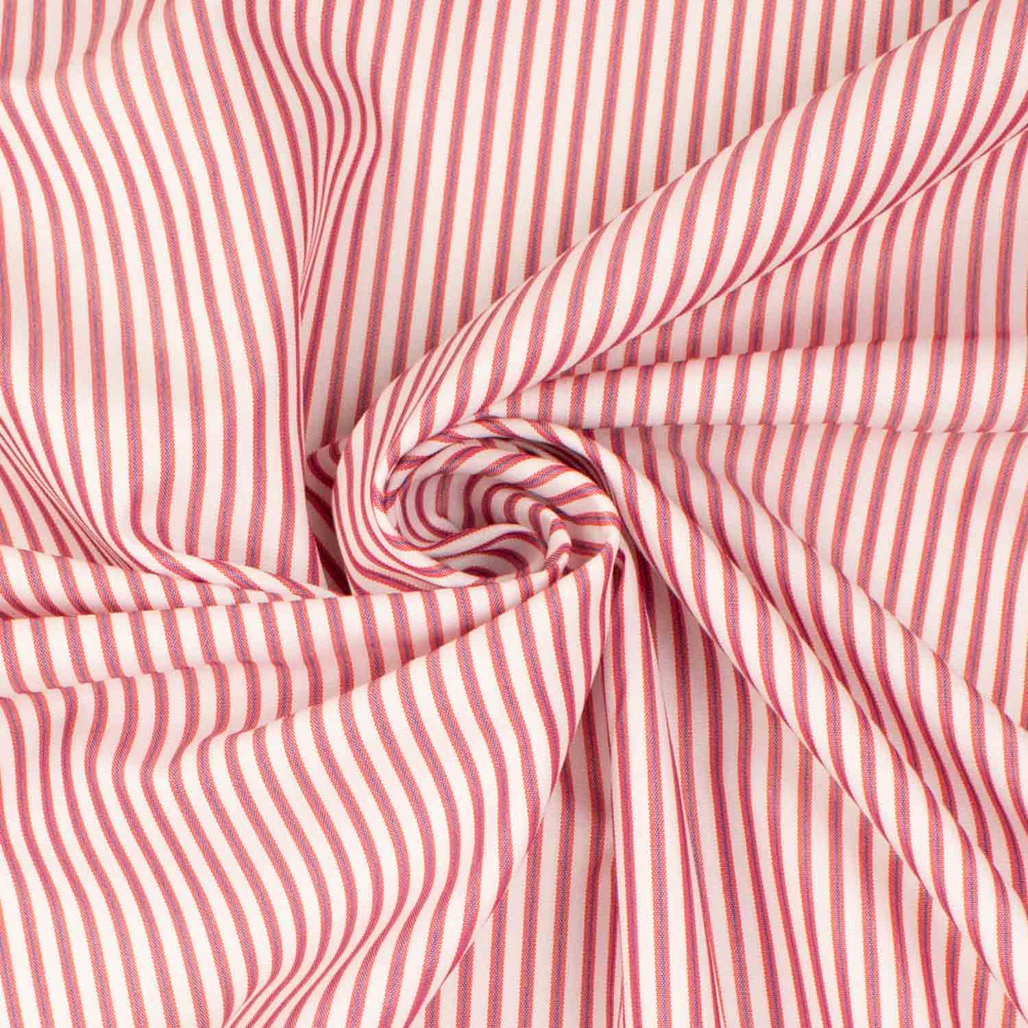 Stripe Shirting 150cm Design-15 Red