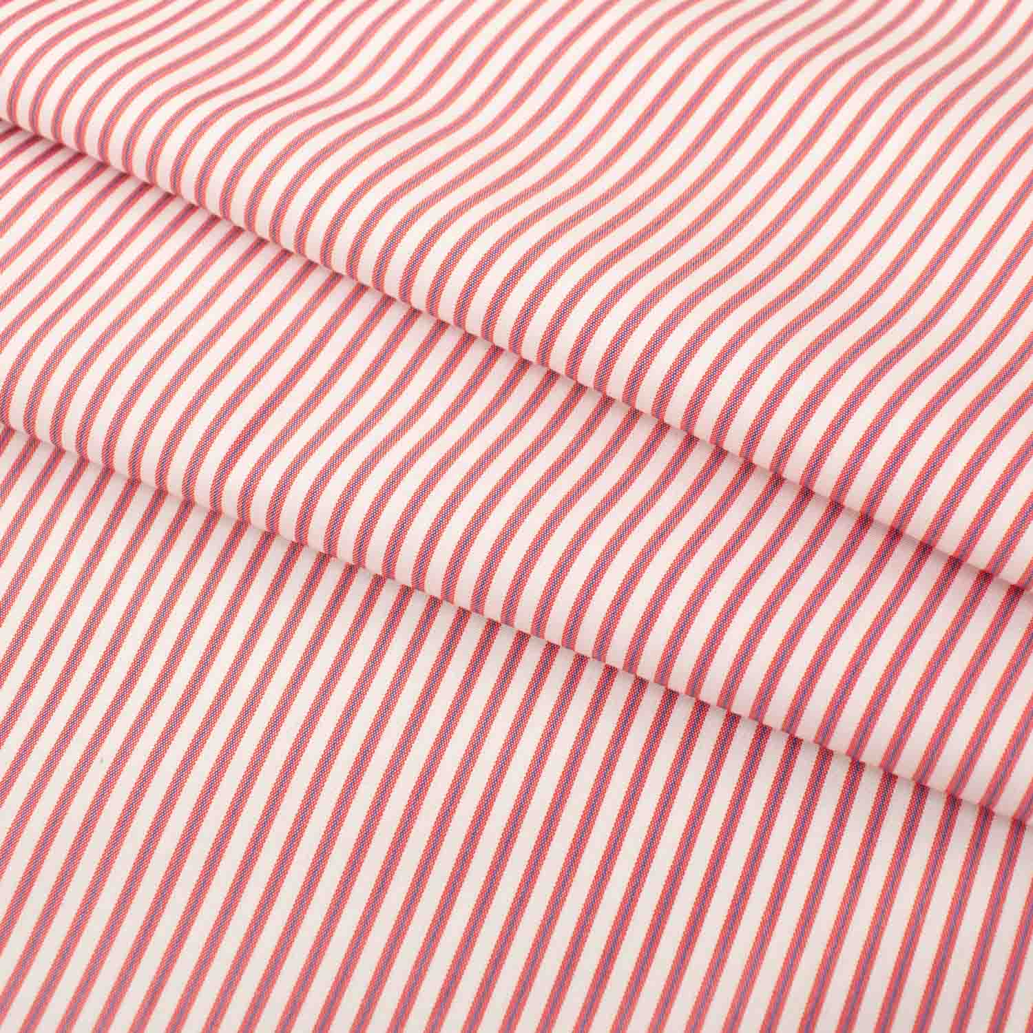 Stripe Shirting 150cm Design-15 Red