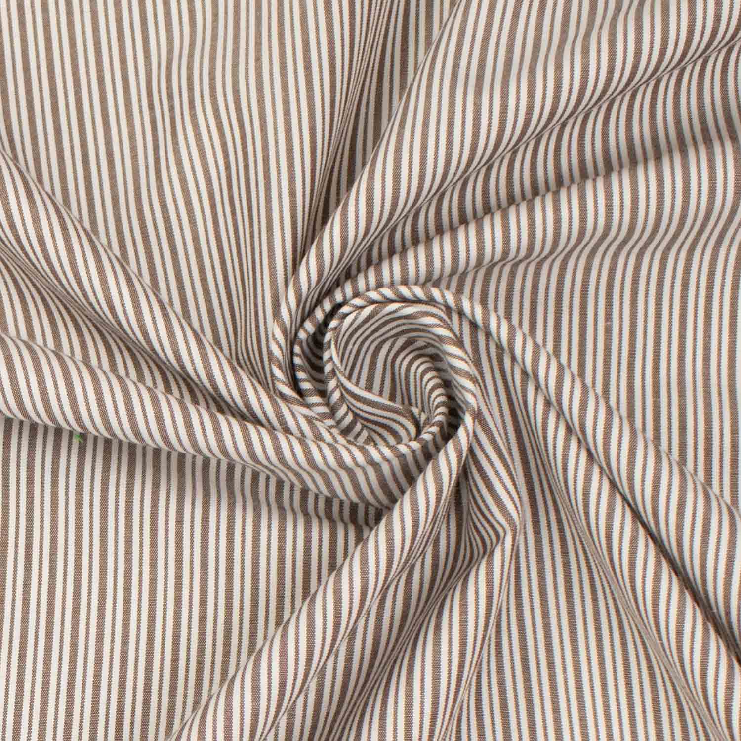 Stripe Shirting 150cm Design-16 Brown