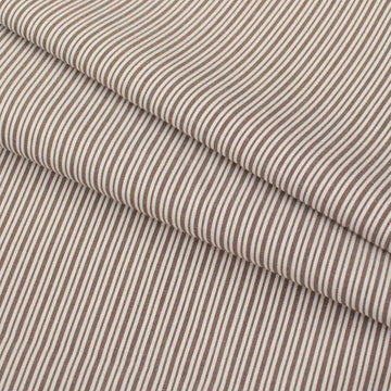 Stripe Shirting 150cm Design-16 Brown