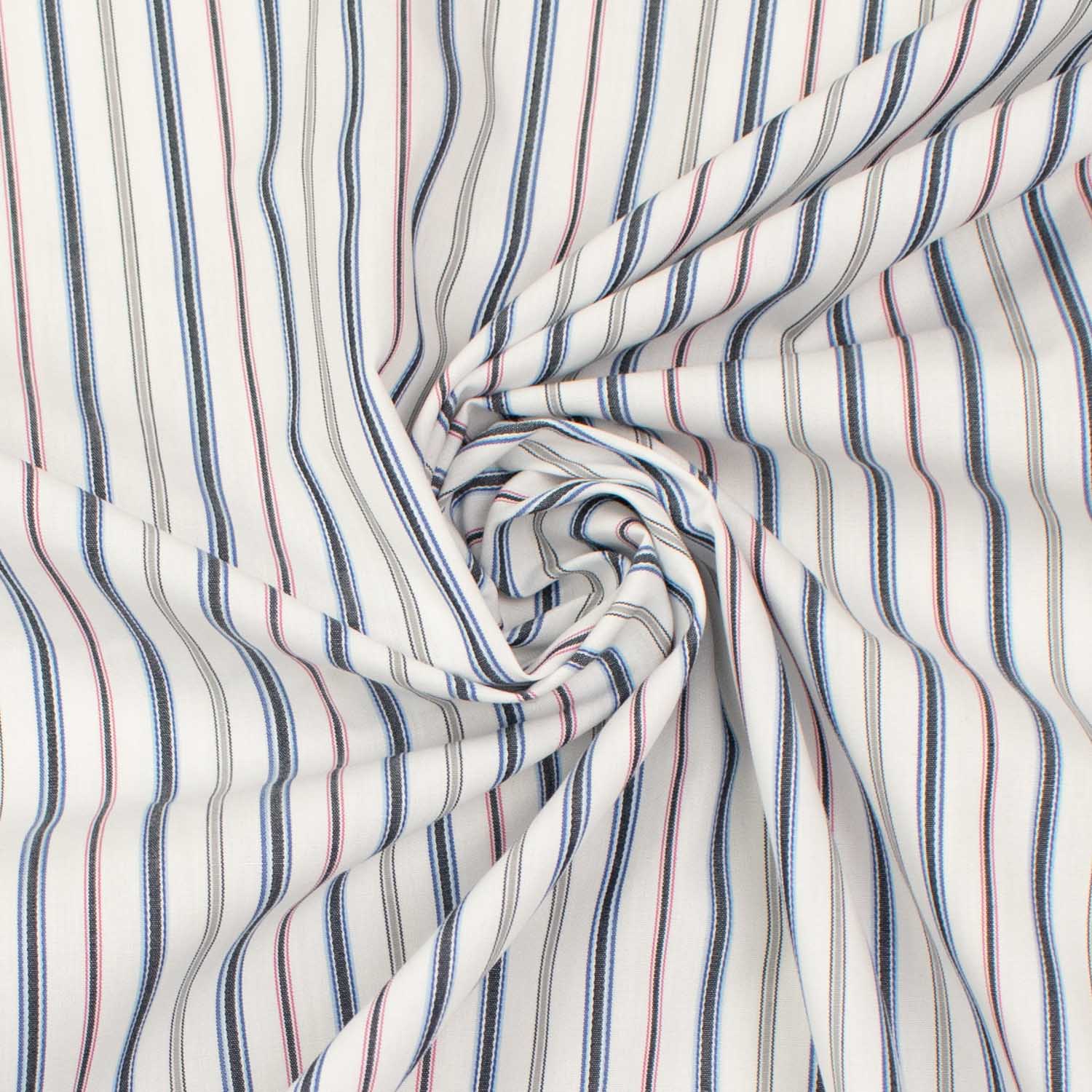 Stripe Shirting 150cm Design-3 Blue & Pink