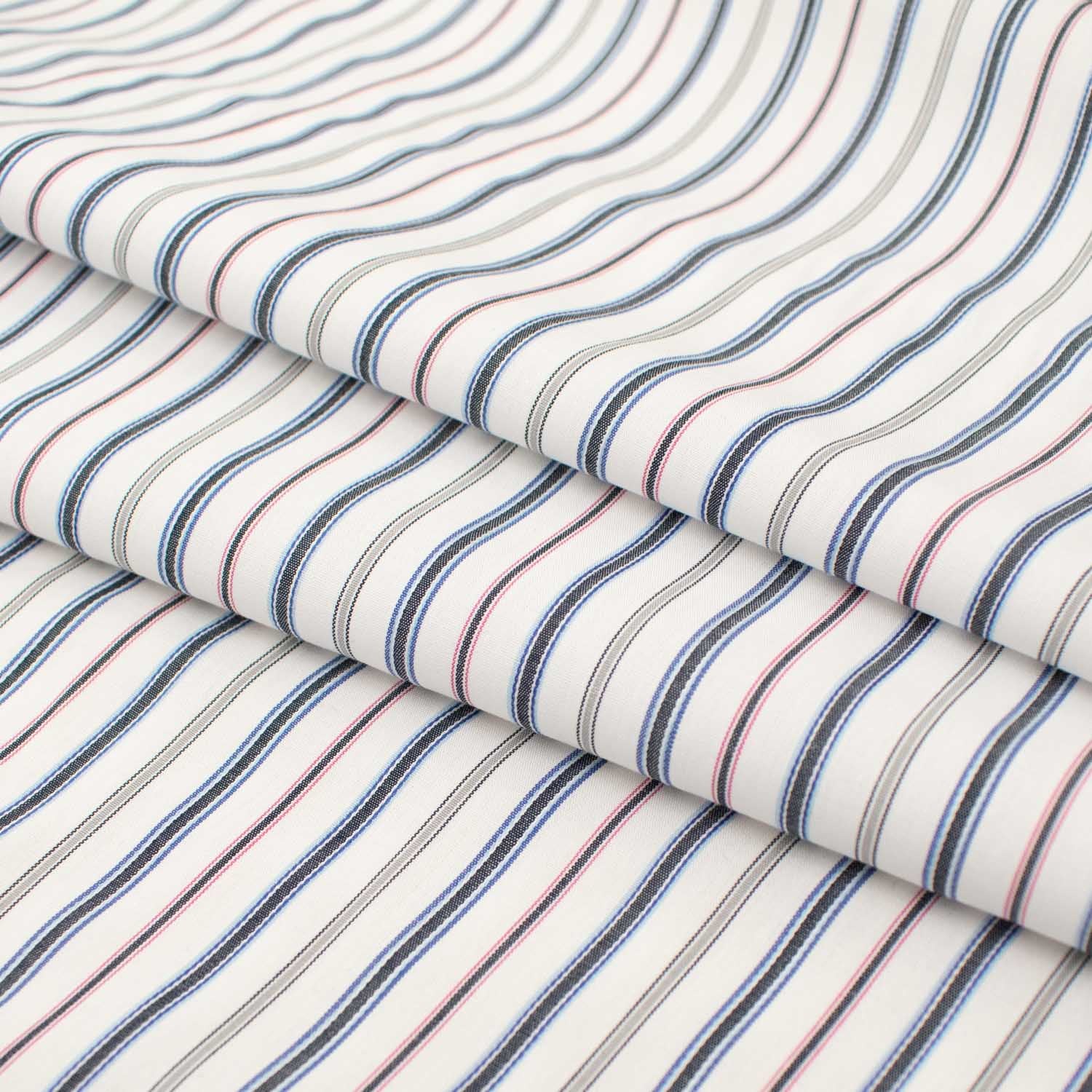 Stripe Shirting 150cm Design-3 Blue & Pink