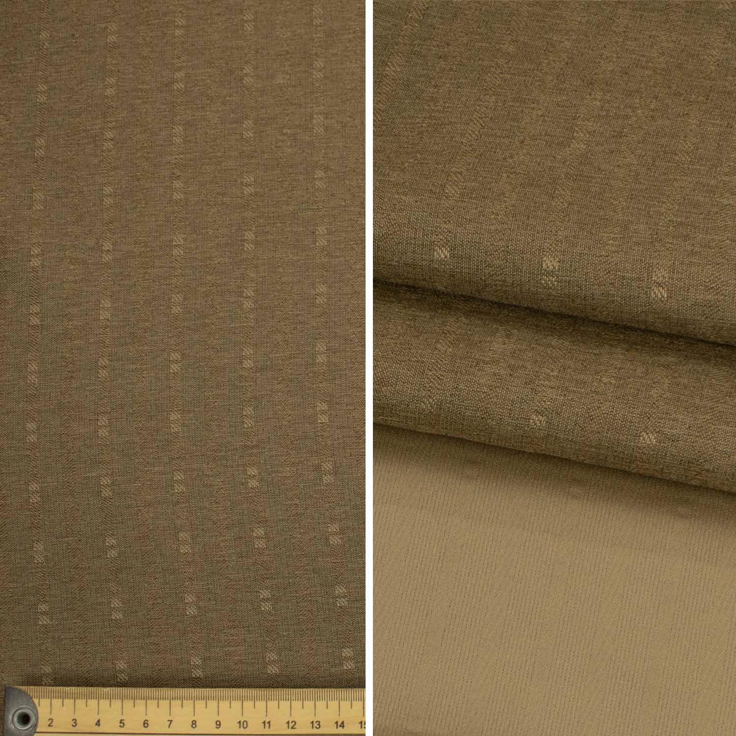 Textured Stripe Softweave Dim-Out Curtaining/Upholstery Fabric