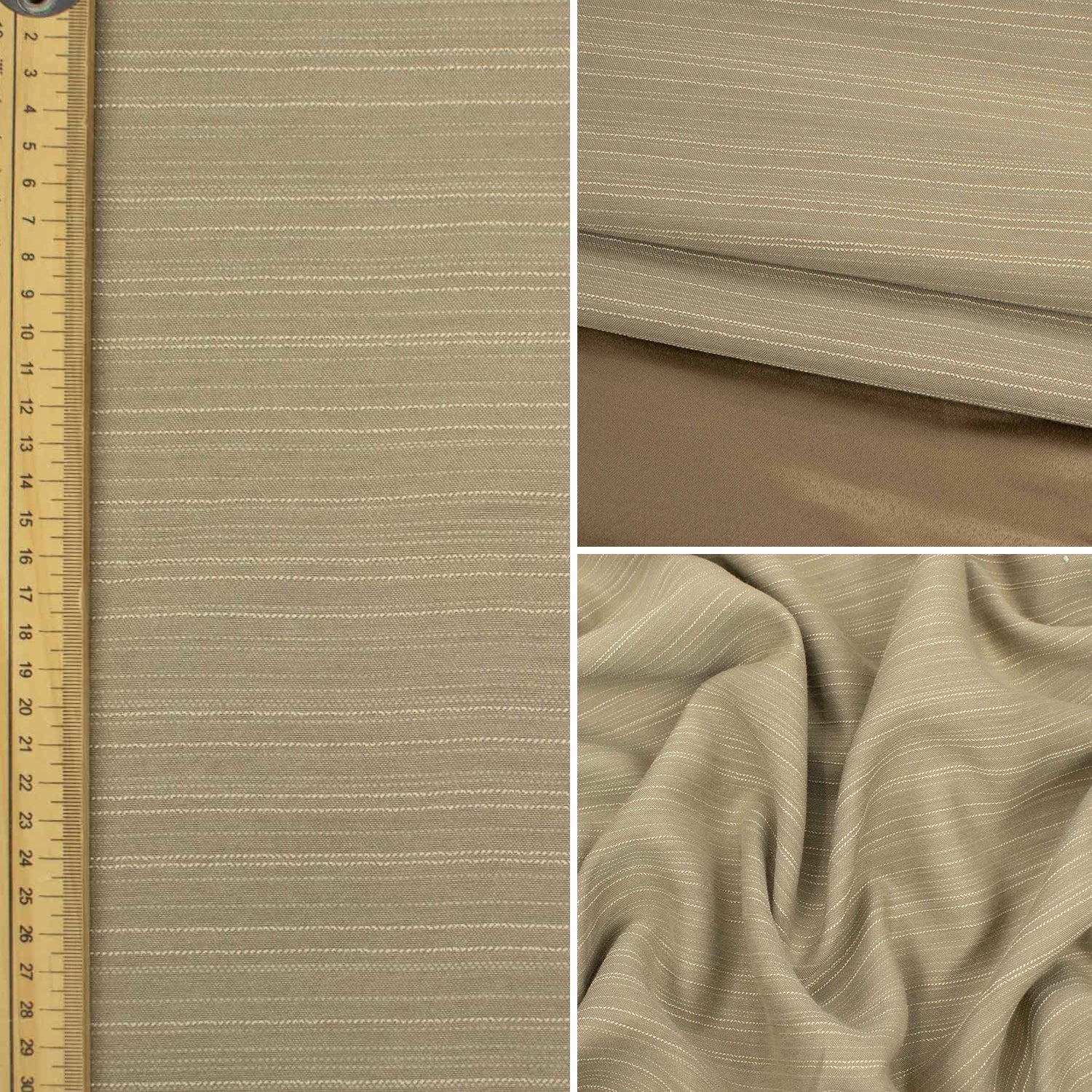 Textured Stripe Softweave Dim-Out Curtaining/Upholstery Fabric