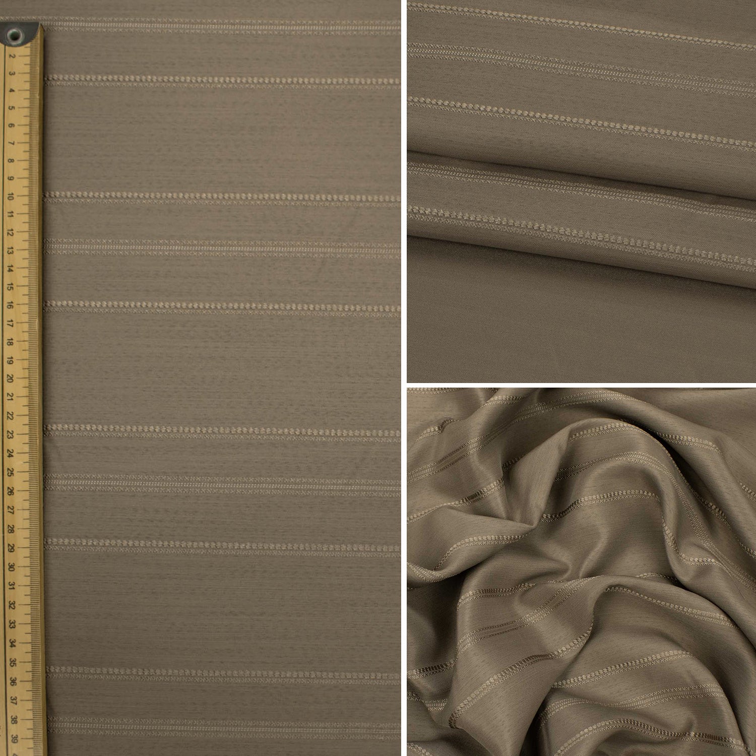 Textured Stripe Softweave Dim-Out Curtaining/Upholstery Fabric