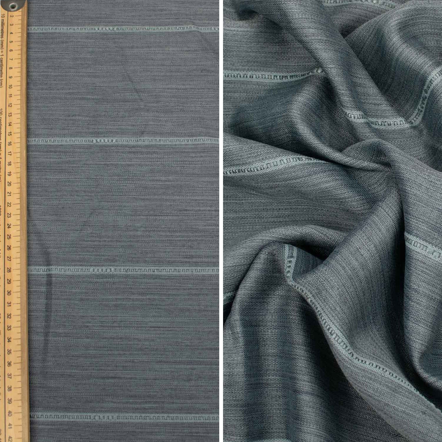 Textured Stripe Softweave Dim-Out Curtaining/Upholstery Fabric